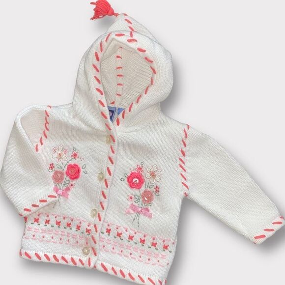 Koala Kids Floral Embroidery Knit Cardigan - Picture 5 of 5